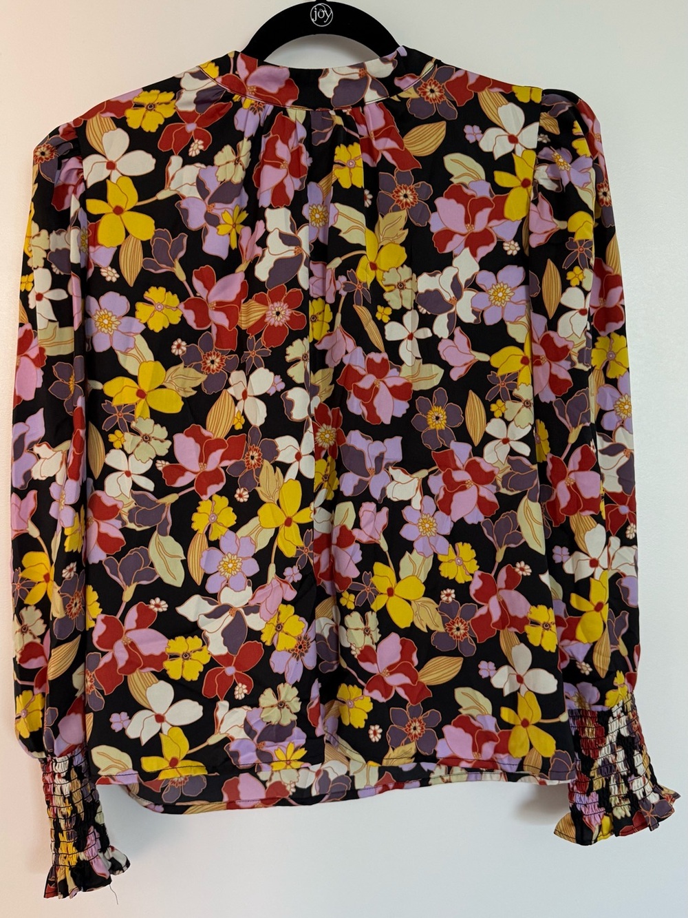 🌼 Who What Wear Floral Blouse in Black, Pink, Purple, Yellow